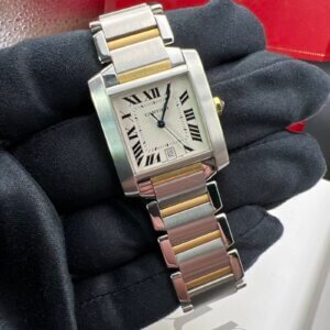 Cartier Tank francaise  bi metal.2302 box papers. 2002