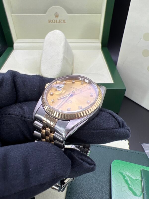 Rolex Datejust watch 16233 2006 box papers factory diamond - Image 5