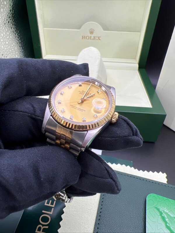 Rolex Datejust watch 16233 2006 box papers factory diamond - Image 6