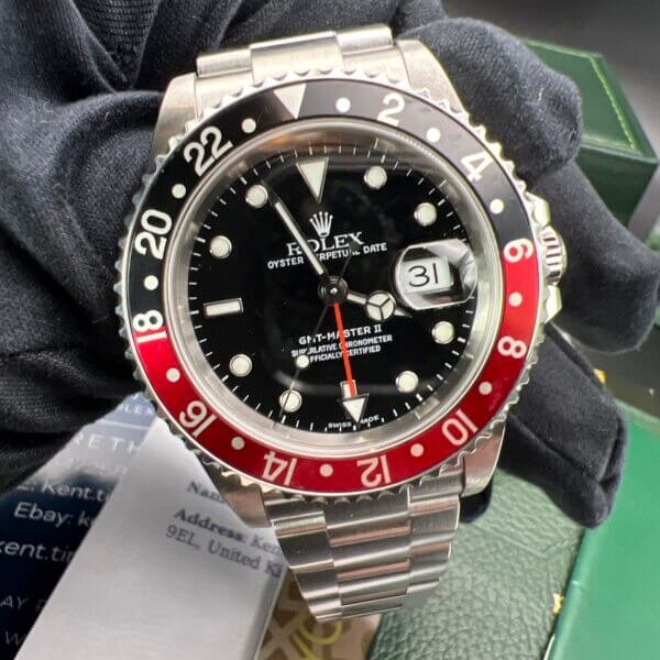 Rolex GMT Master II 2000 box accessories coke excellent example - Image 11