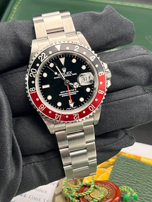 Rolex GMT Master II 2000 box accessories coke excellent example