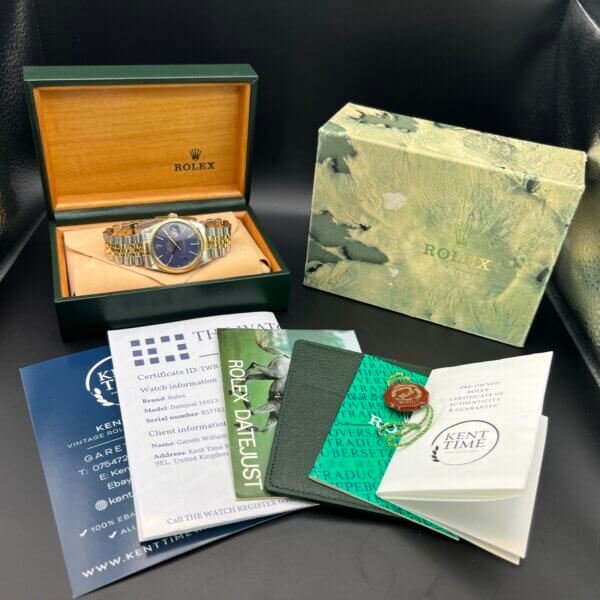 Rolex Datejust watch 16013 box  accessories 1984 - Image 11