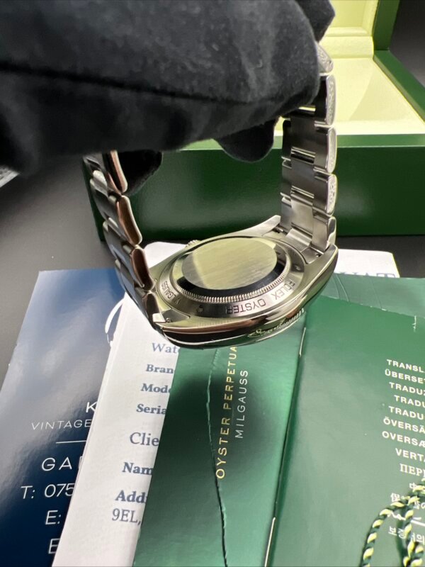 Rolex milgauss 116400 rare grey dial. 2008 - Image 5