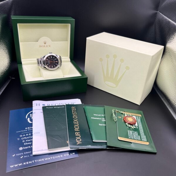 Rolex Milgauss Watch 116400 Box Papers (1047) - Image 8