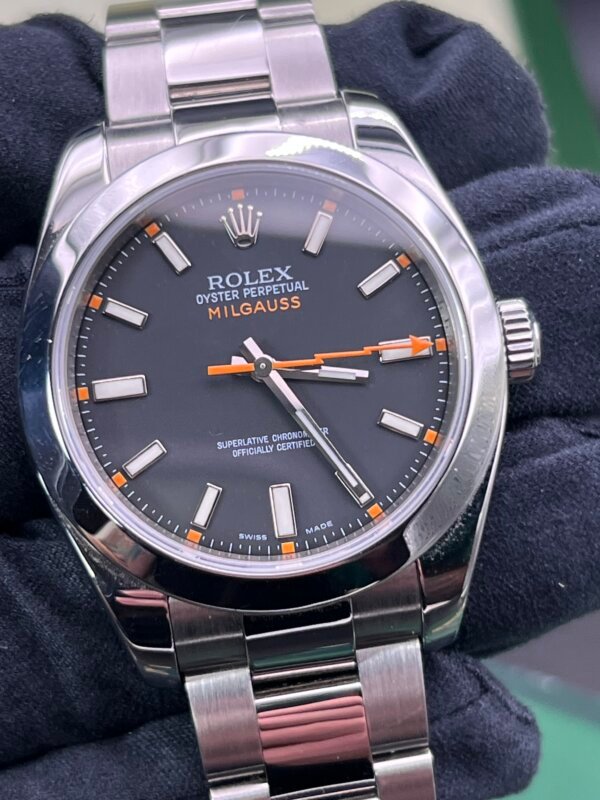 Rolex Milgauss Watch 116400 Box Papers (1047) - Image 4