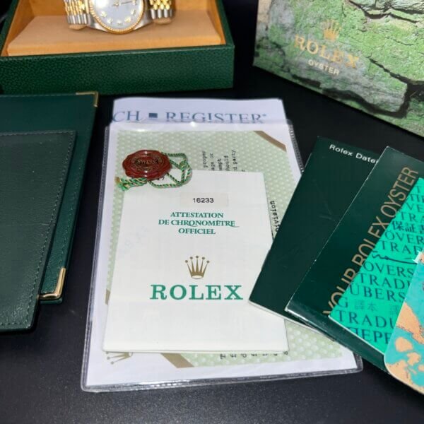 Rolex Datejust Gents Watch 16233-Box-Papers-2000-Factory Roman Dial (1056) - Image 10