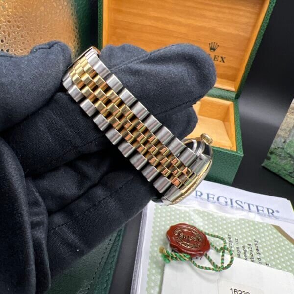 Rolex Datejust Gents Watch 16233-Box-Papers-2000-Factory Roman Dial (1056) - Image 8