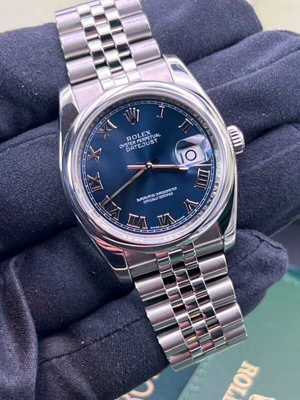 Rolex Datejust 116200 Blue Roman Dial-uk Full Set-(1068) - Image 5