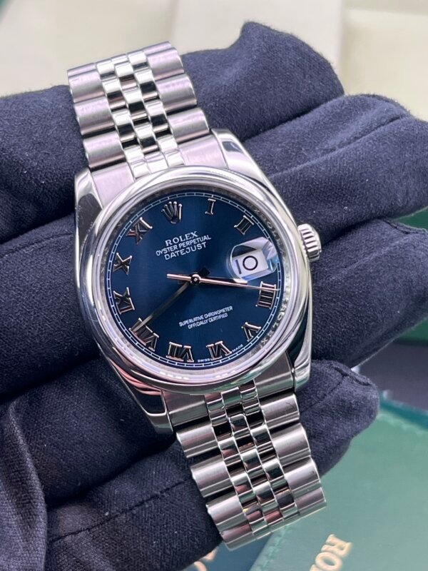 Rolex Datejust 116200 Blue Roman Dial-uk Full Set-(1068) - Image 6