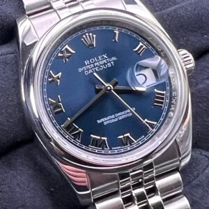 Rolex Datejust 116200 Blue Roman Dial-uk Full Set-(1068)