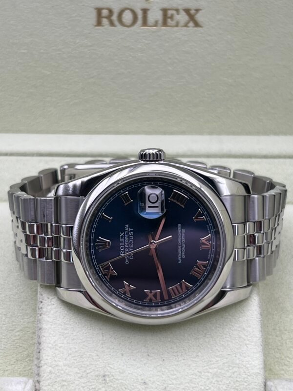 Rolex Datejust 116200 Blue Roman Dial-uk Full Set-(1068) - Image 4