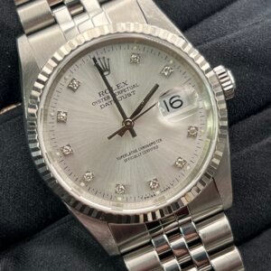 ROLEX Datejust 16234 Watch 2001 Diamond  Dial Box Accessories. (1076)