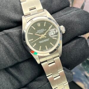 Rolex Ladies Date Watch Yr2000 Box and Original Papers 26mm Black (1268)
