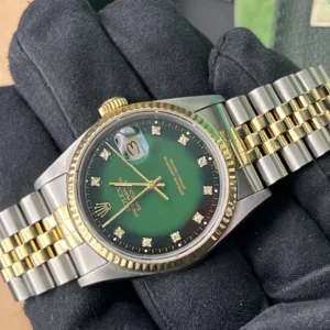 Rolex Datejust Gents Watch 16233 Box Papers Factory Diamond (1228)