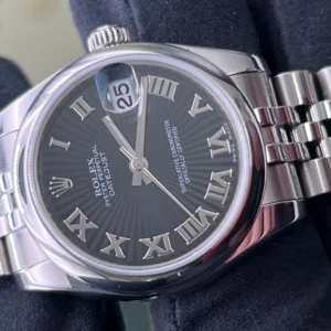 Rolex Datejust Watch 31mm 178240-2008, Box & Papers Rare Black Dial(1308)