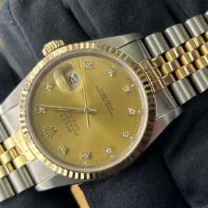 Rolex Datejust Gents Watch 16233-Box-Papers-1994-Factory Diamond Dial (1307)
