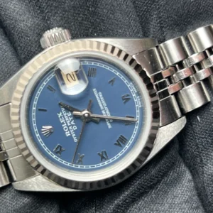 Rolex Ladies Datejust 69174 Blue Dial , Jubilee Box & Papers (1350)