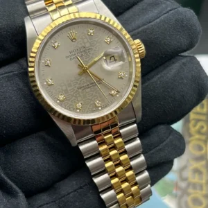Rolex Datejust Gents Watch 16233-box/papers -1991-Factory Diamond (1428)