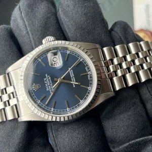 Rolex Datejust 36mm Watch 16220 Box Papers Blue Dial 2004 Jubilee (1467)